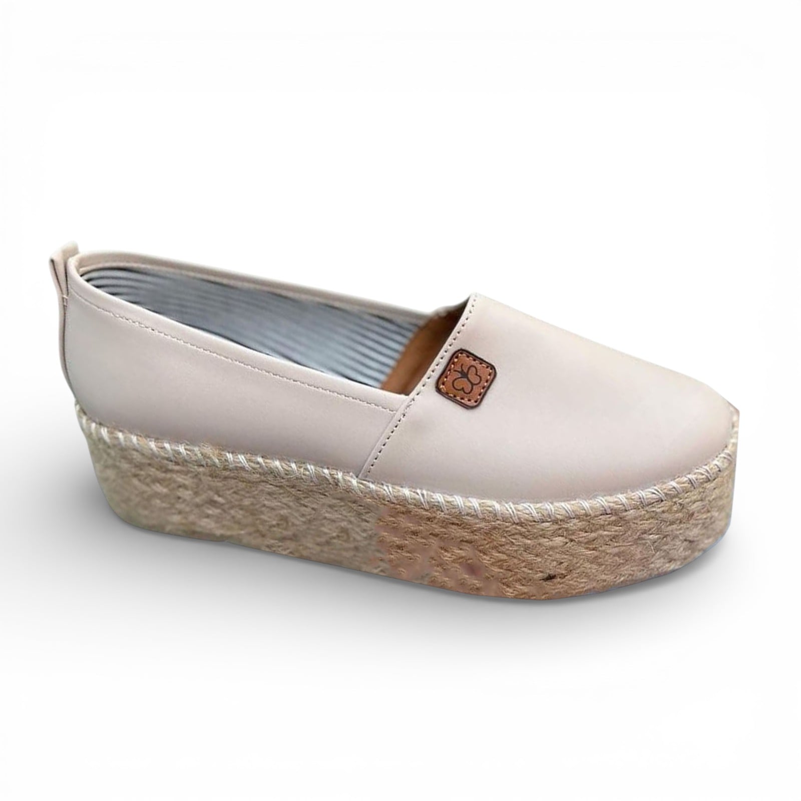 ALPARGATA MUJER 1299-50 PLATAFORMA 5 YUTE COLOR NUDE - 1