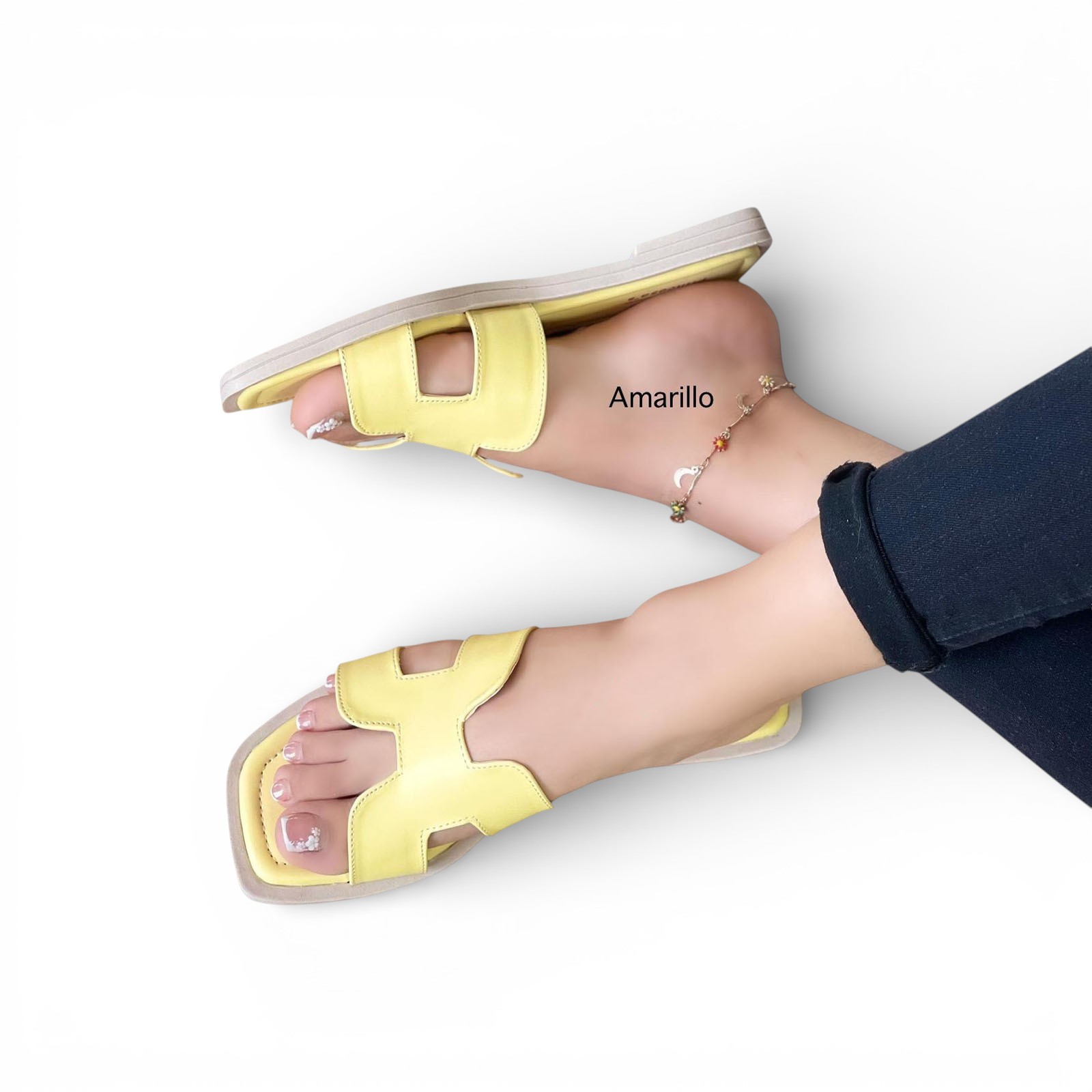 SANDALIA MUJER HH VERANO 1299 -35 COLOR AMARILLO - 2