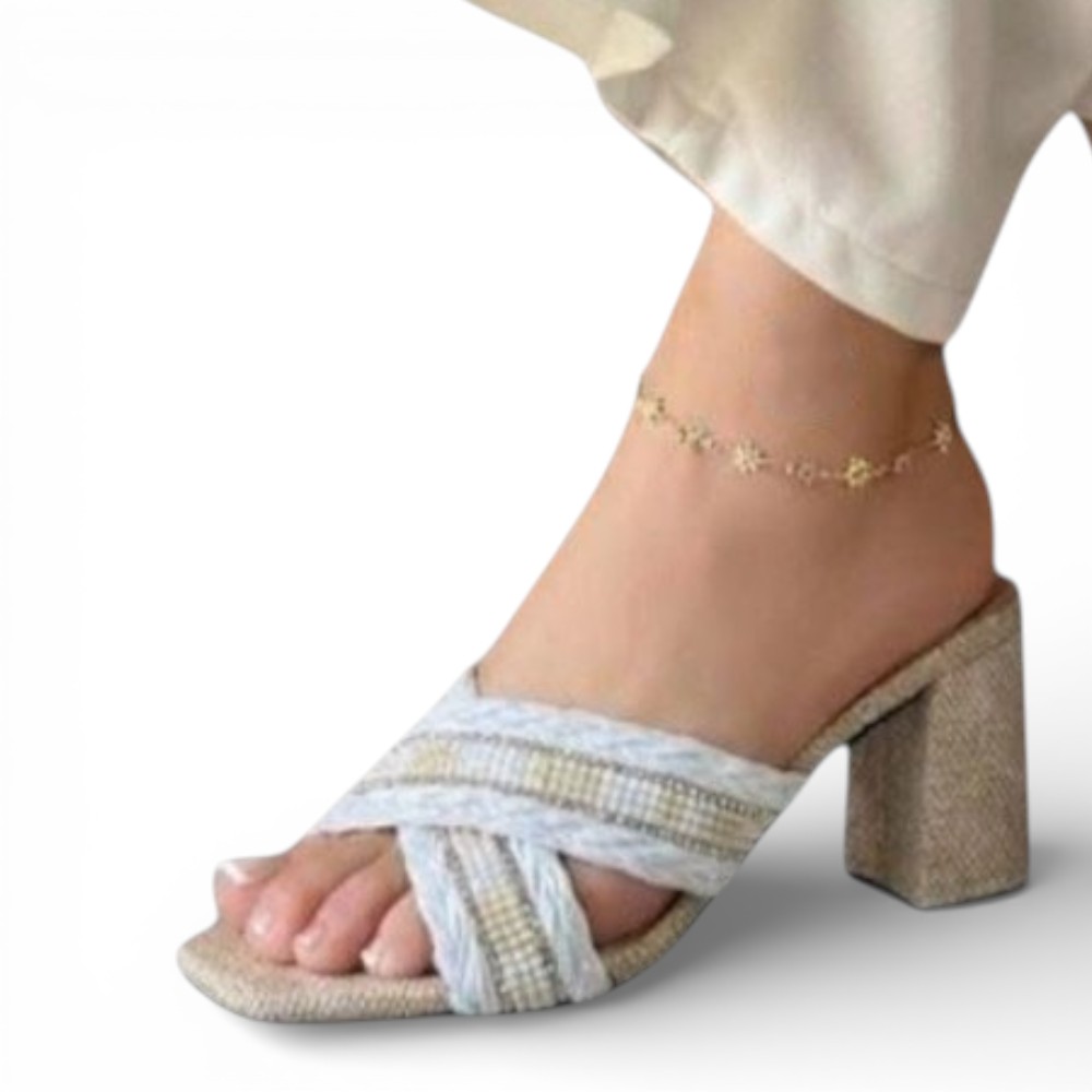 SANDALIA MUJER COCIDO 1157 5C-55 CUADRADO X7 COLOR BLANCO - 2