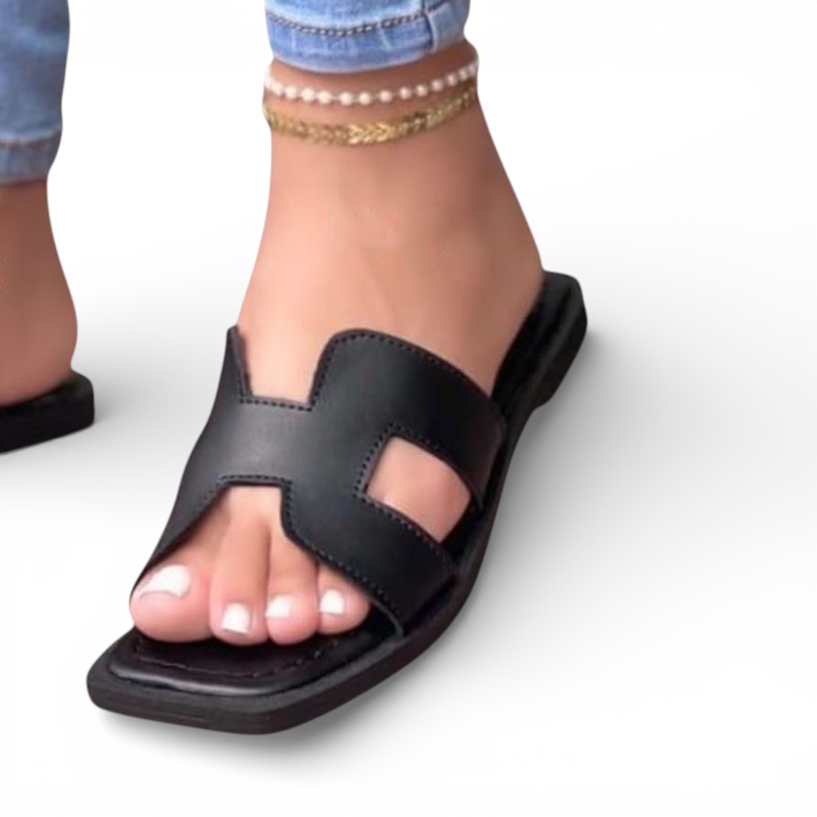 SANDALIA MUJER HH VERANO 1299 -35 COLOR NEGRO - 1