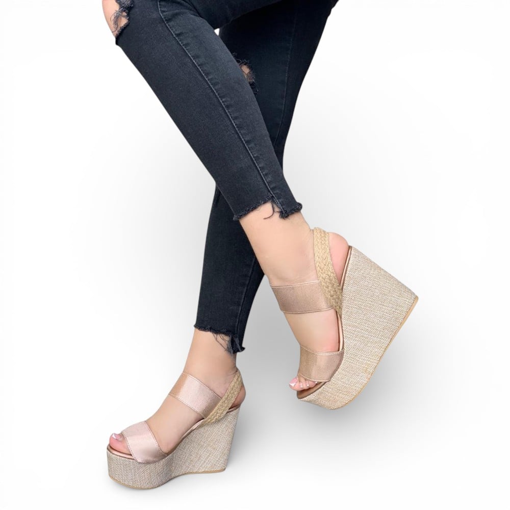 SANDALIA MUJER LIGA X9 2086L-55 COLOR DORADO - 2
