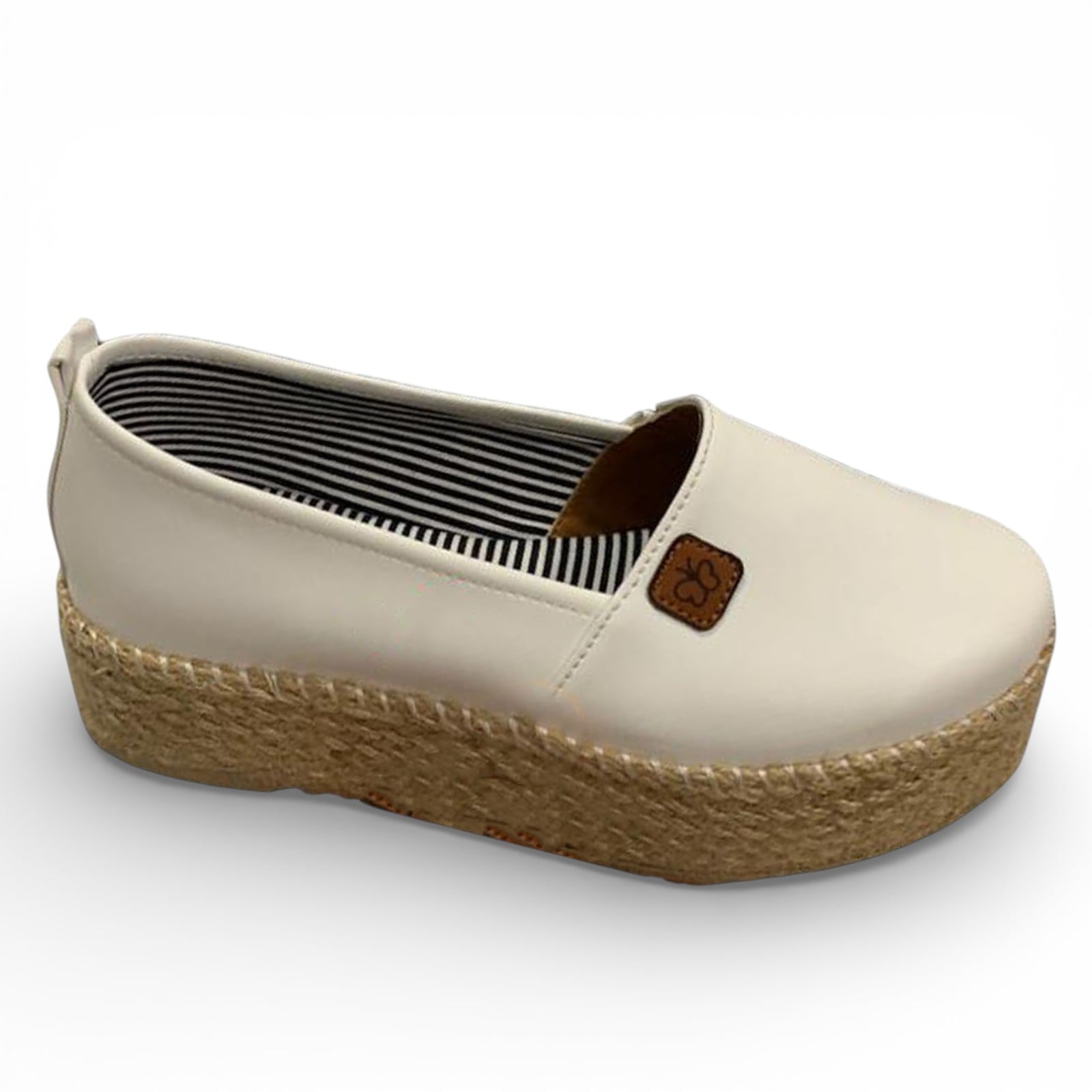 ALPARGATA MUJER 1299-50 PLATAFORMA 5 YUTE COLOR BLANCO - 1