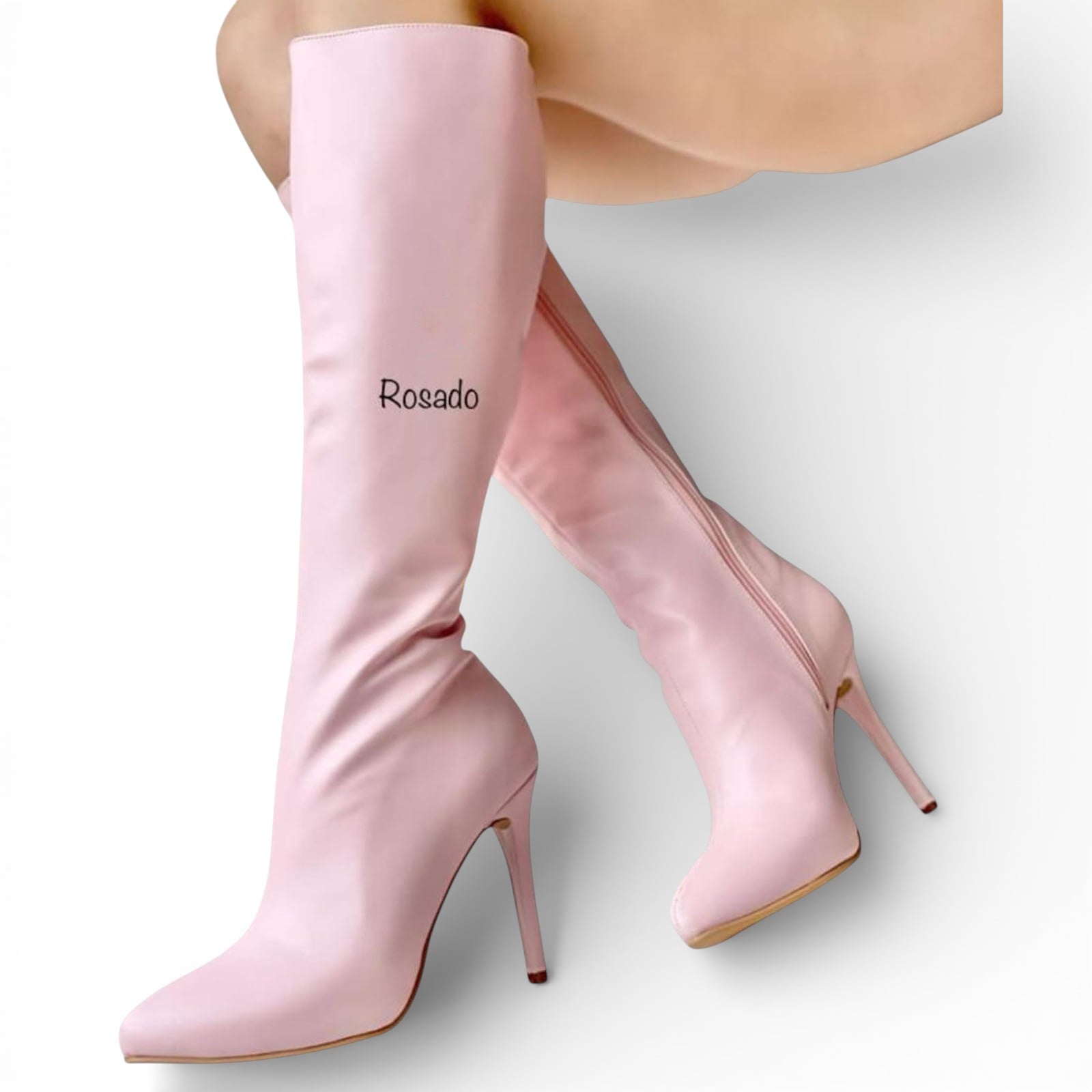 BOTAS LEONA 1299 - 95 TACO AGUJA #9 COLOR ROSADO - 2