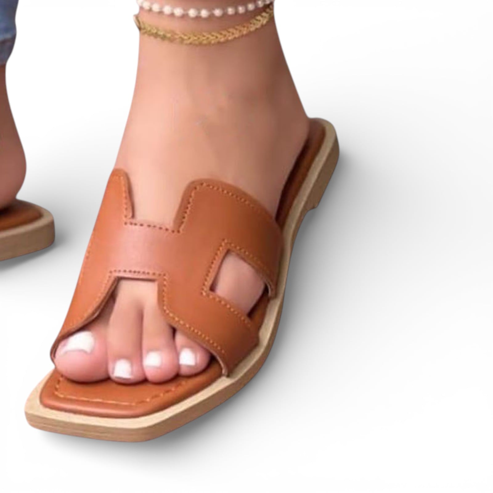 SANDALIA MUJER HH VERANO 1299 -35 COLOR CARAMELO - 1