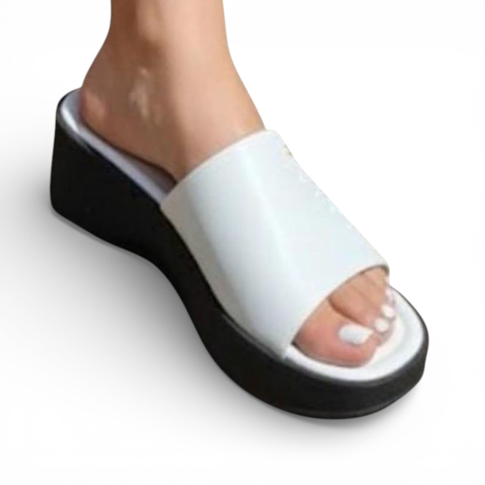 SANDALIA MUJER AMELIA 1299-50 TACO #5 COLOR BLANCO - 1