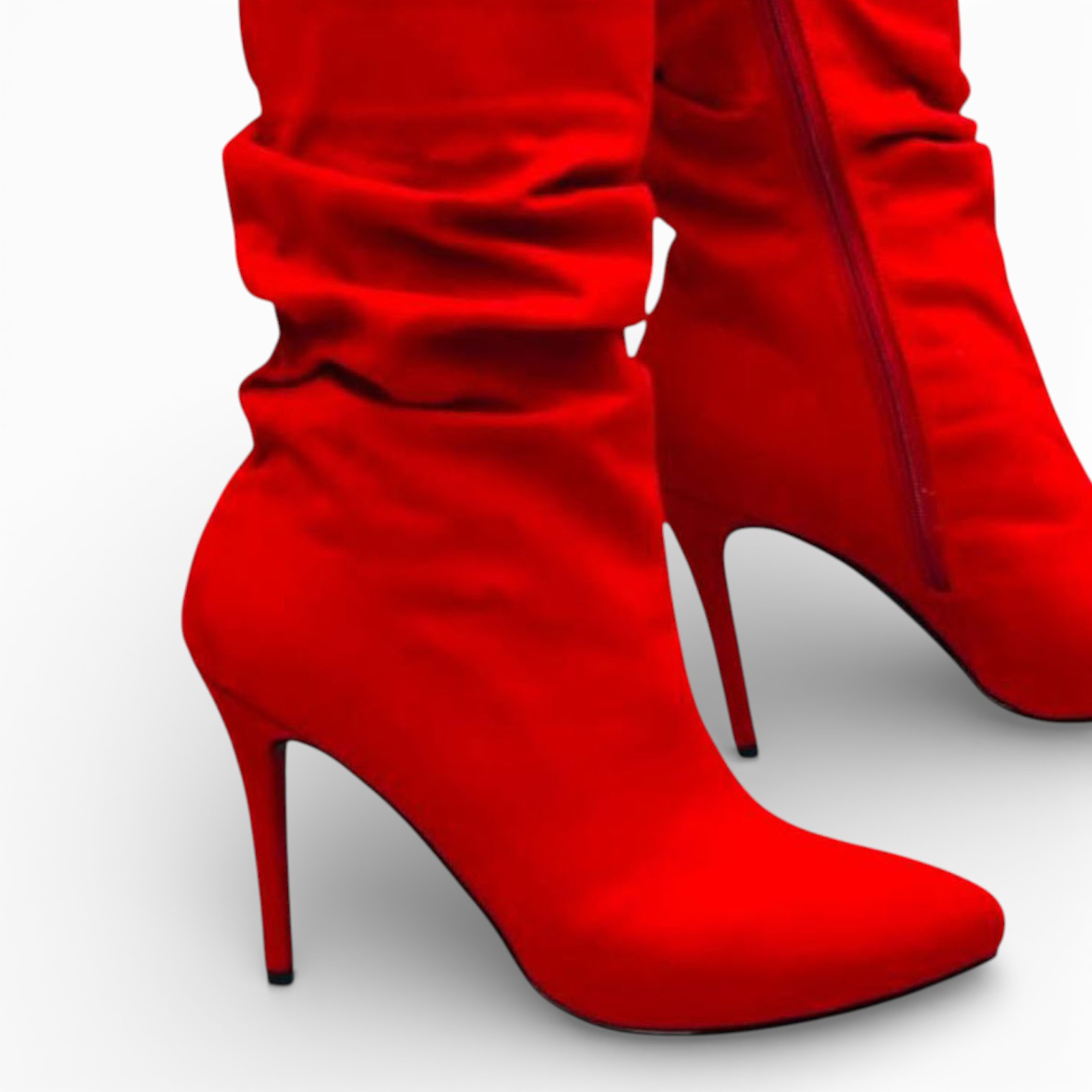 BOTIN MUJER CORRUGADO 1299 - 68 AGUJA TACO #9 COLOR ROJO - 1