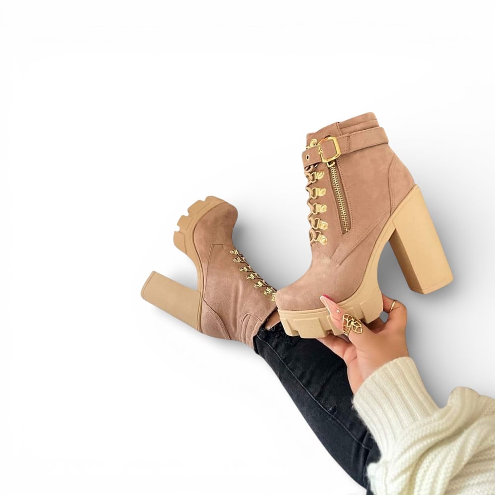 BOTIN MUJER TACO 12 DOBLE USO 2086L-70 COLOR BEIGE - 1