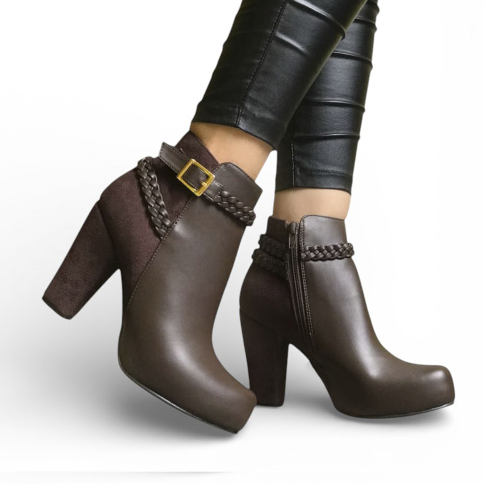 BOTIN MUJER TACO 9 TRENSA 2086L-68 COLOR MARRON - 1