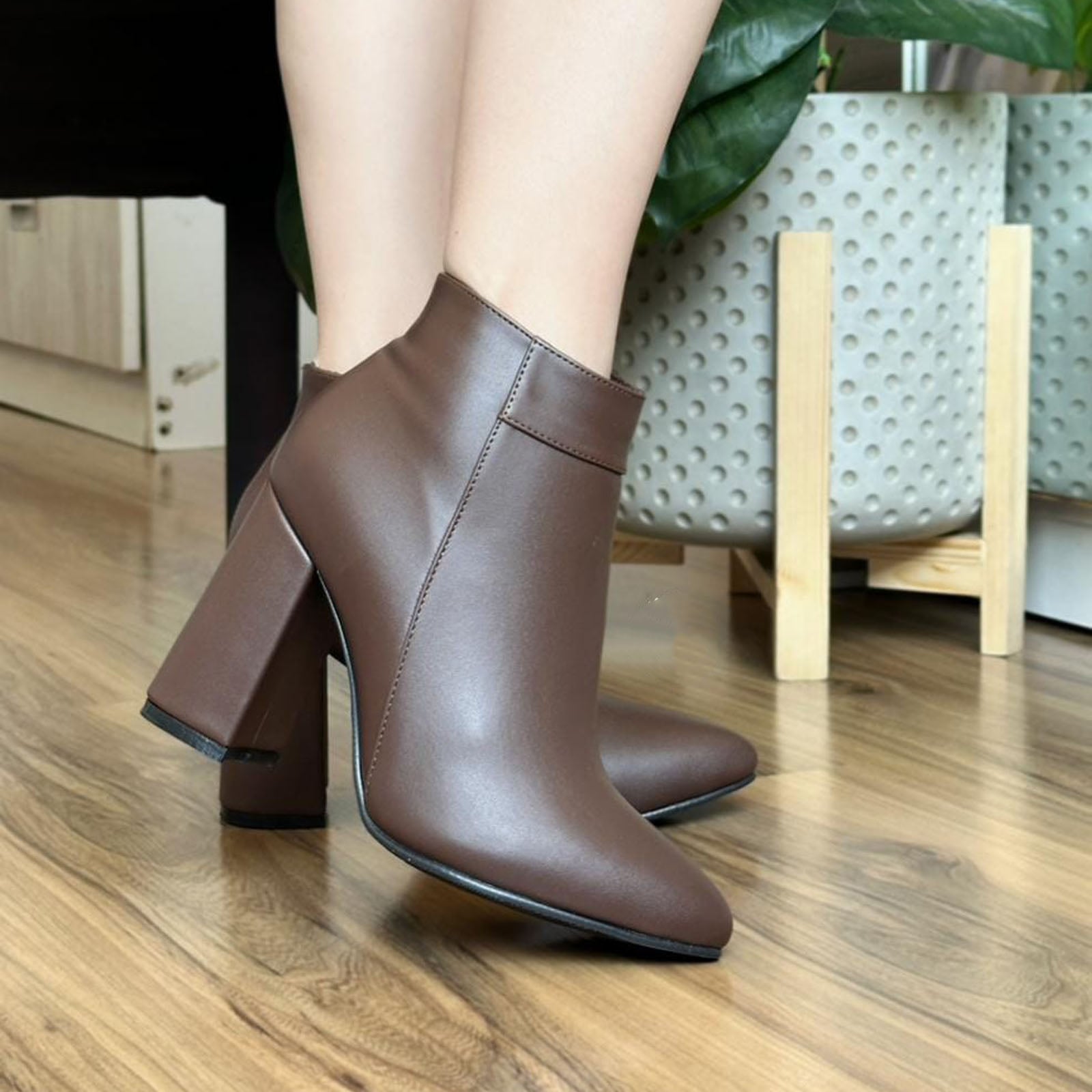 BOTIN MUJER CLASICA TACO 9 2086L-60 MARRON - 3