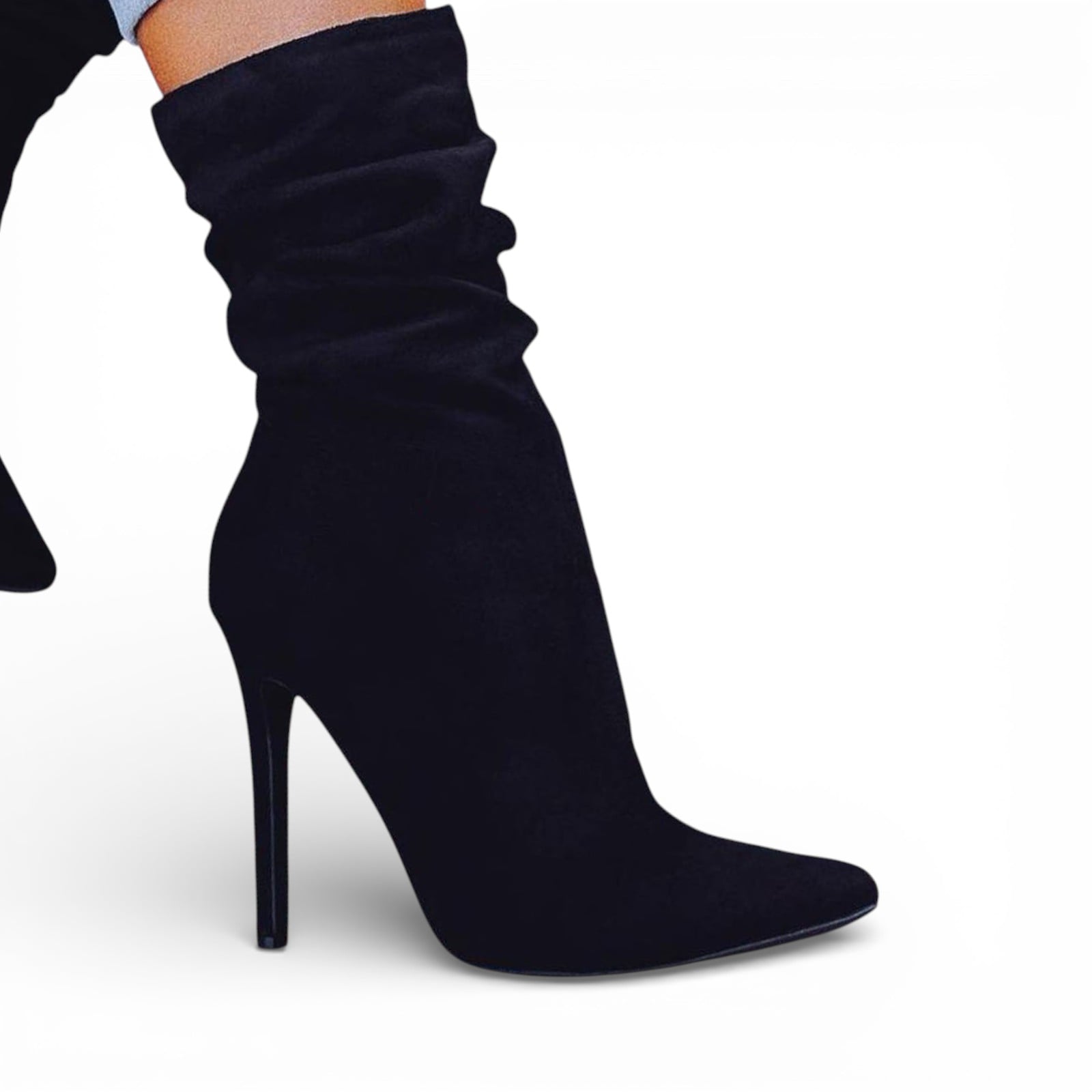 BOTIN MUJER CORRUGADO 1299 - 68 AGUJA TACO #9 COLOR NEGRO - 1