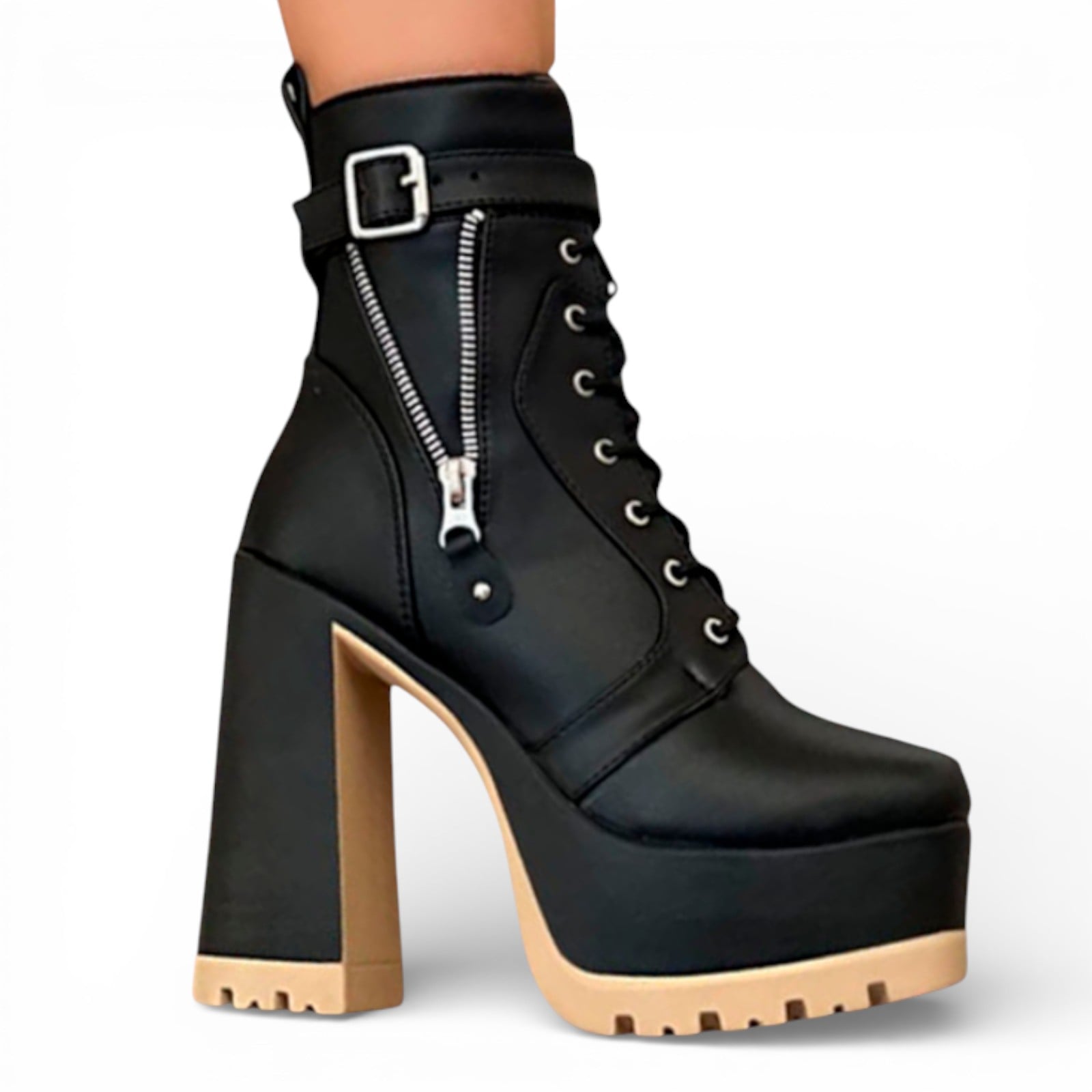 BOTIN MUJER FIESTA TACO 11 2086-78 COLOR NEGRO - 2