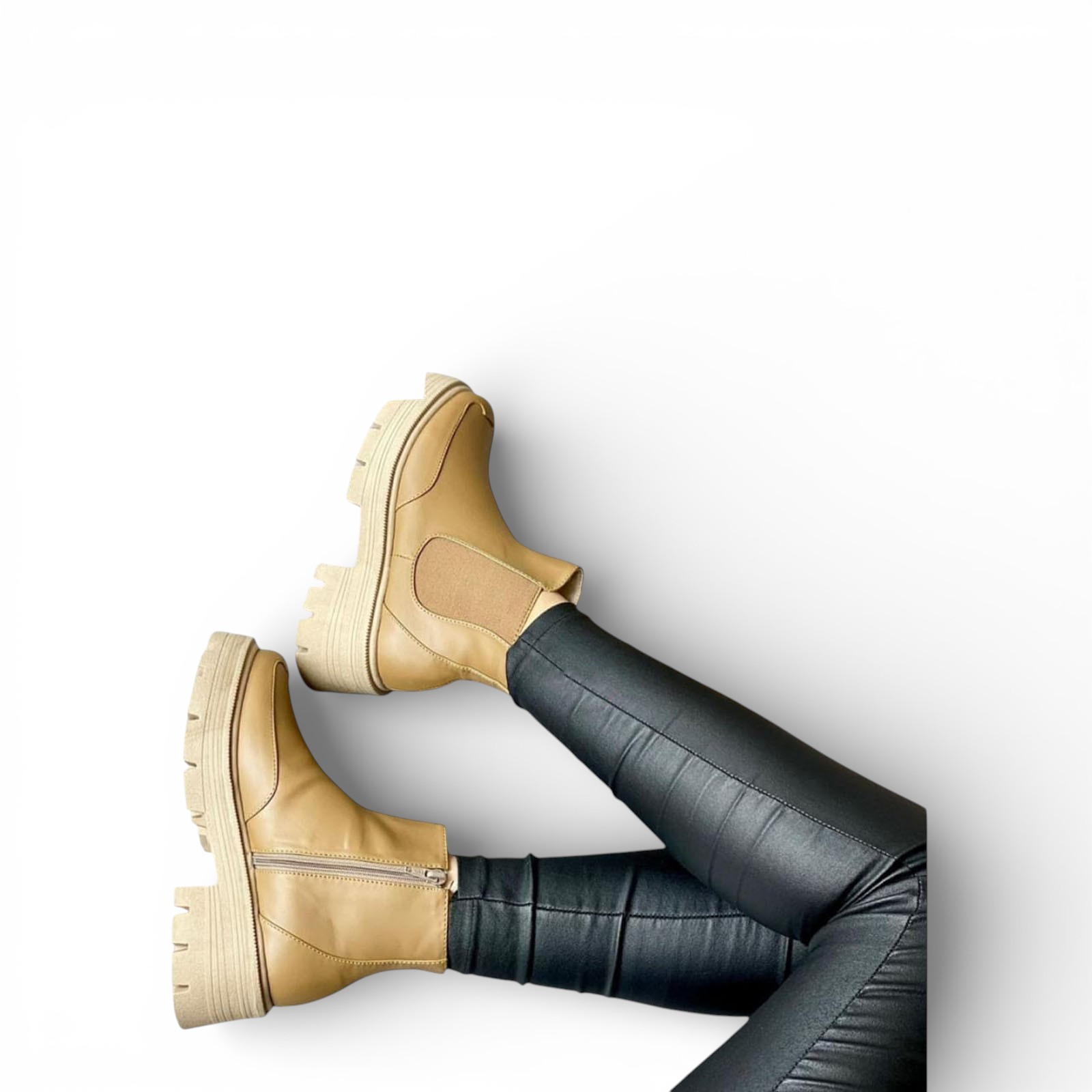 BOTA MUJER DOS EN UNO 1299-69 COLOR CARAMELO - 2
