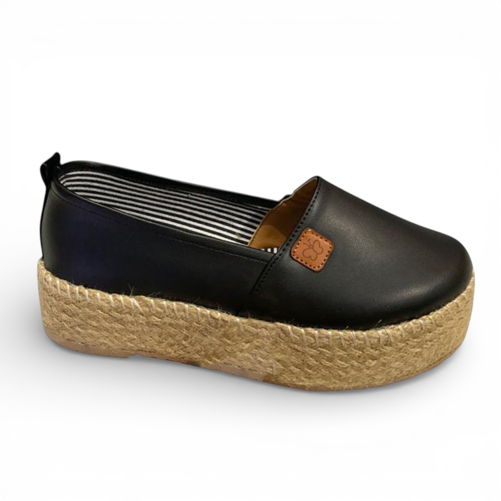 ALPARGATA MUJER 1299-50 PLATAFORMA 5 YUTE COLOR NEGRO - 1