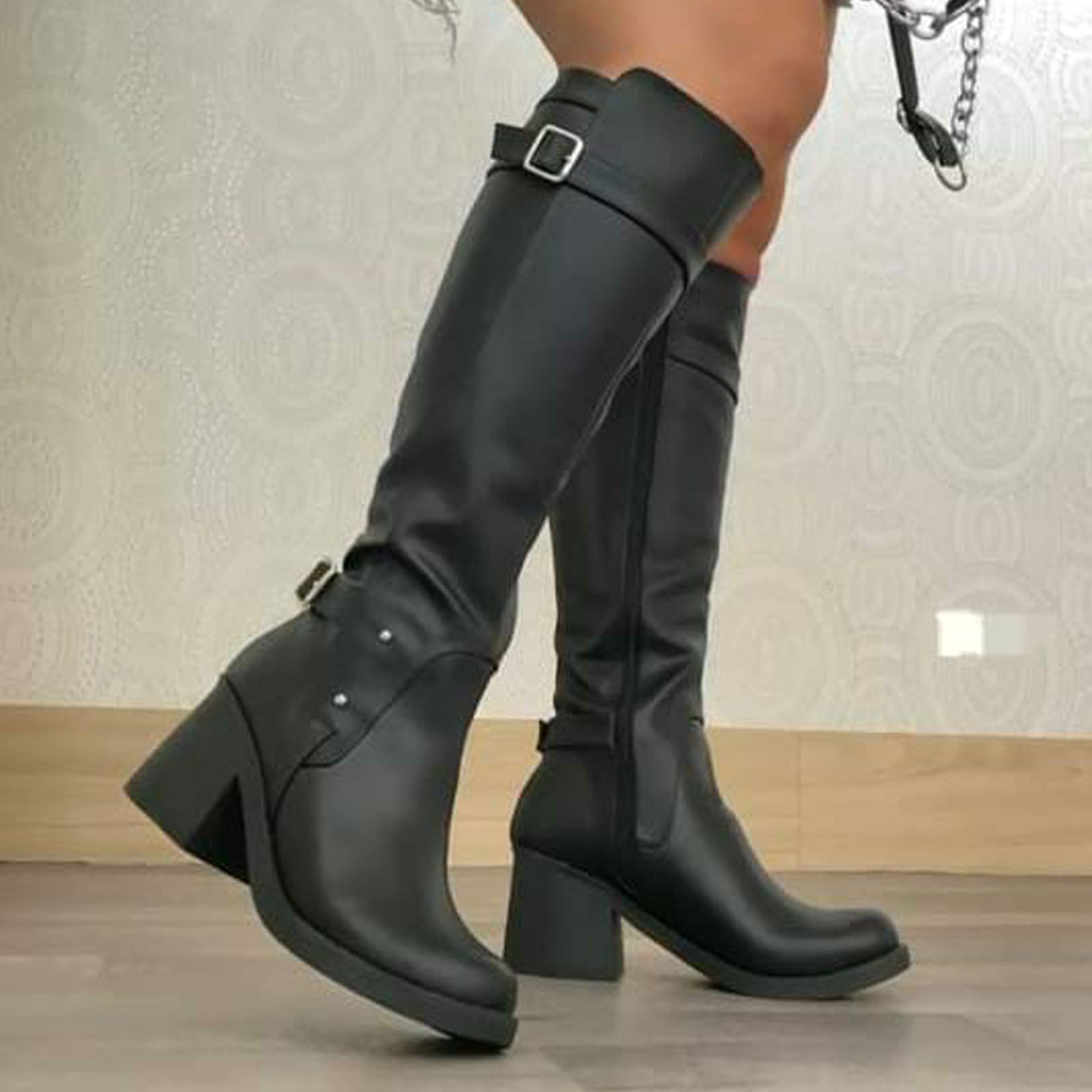BOTA MUJER TAOC 7 INVIERNO DETALLE HEBILLA 2086L-75 COLOR NEGRO - 2