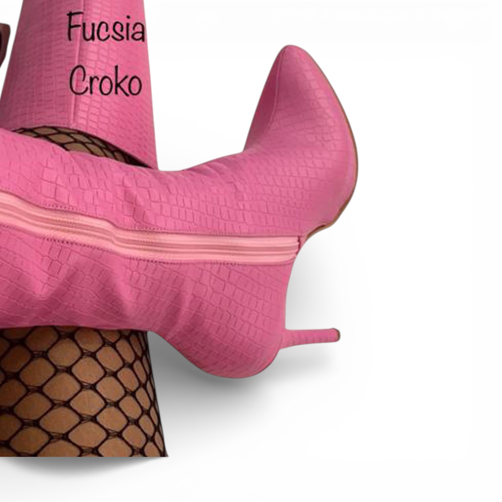 BOTA MUJER LEONA 1299-95 LABRADO TACO AGUJA #9 COLOR FUCSIA - 1