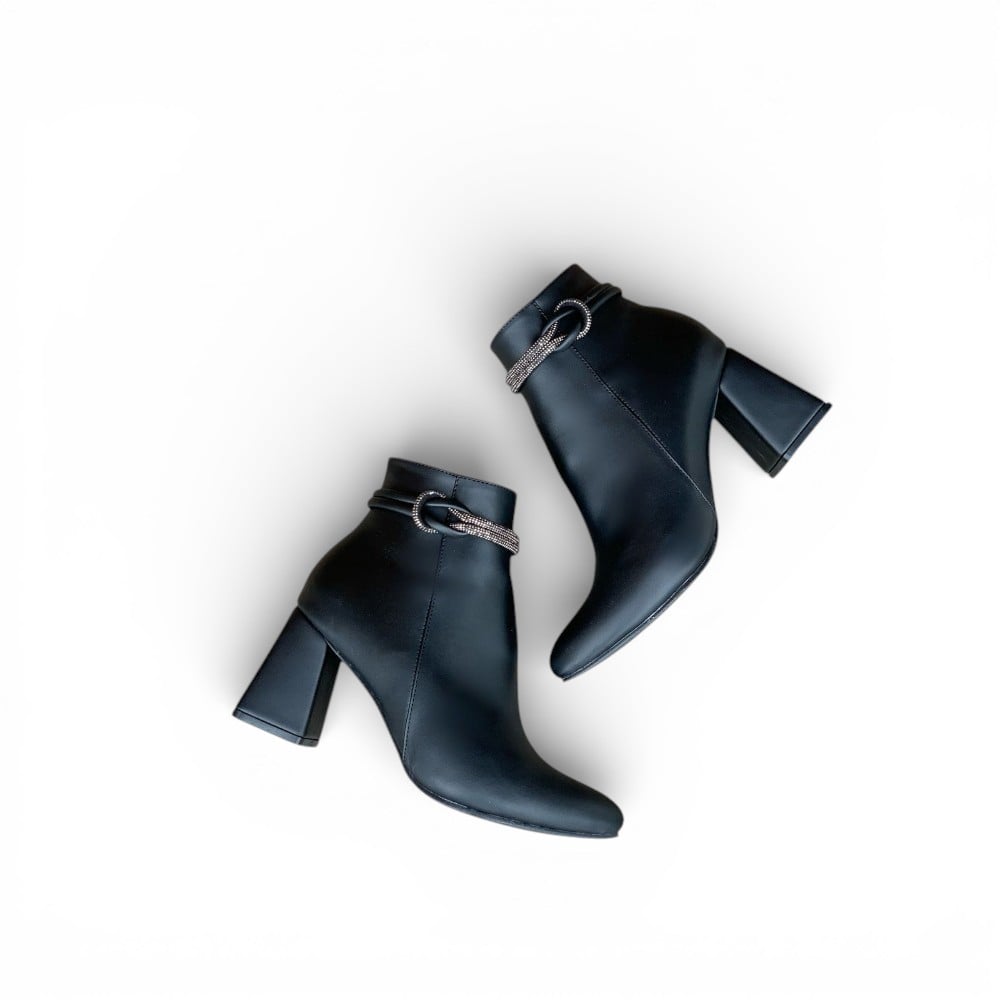 BOTIN MUJER HERMOSA TACO 7 2086L-65 COLOR NEGRO - 1