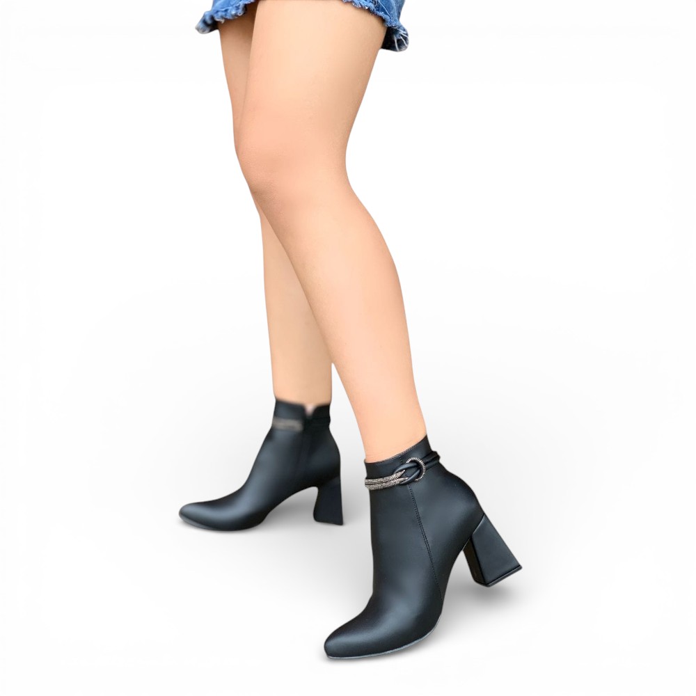 BOTIN MUJER HERMOSA TACO 7 2086L-65 COLOR NEGRO - 2