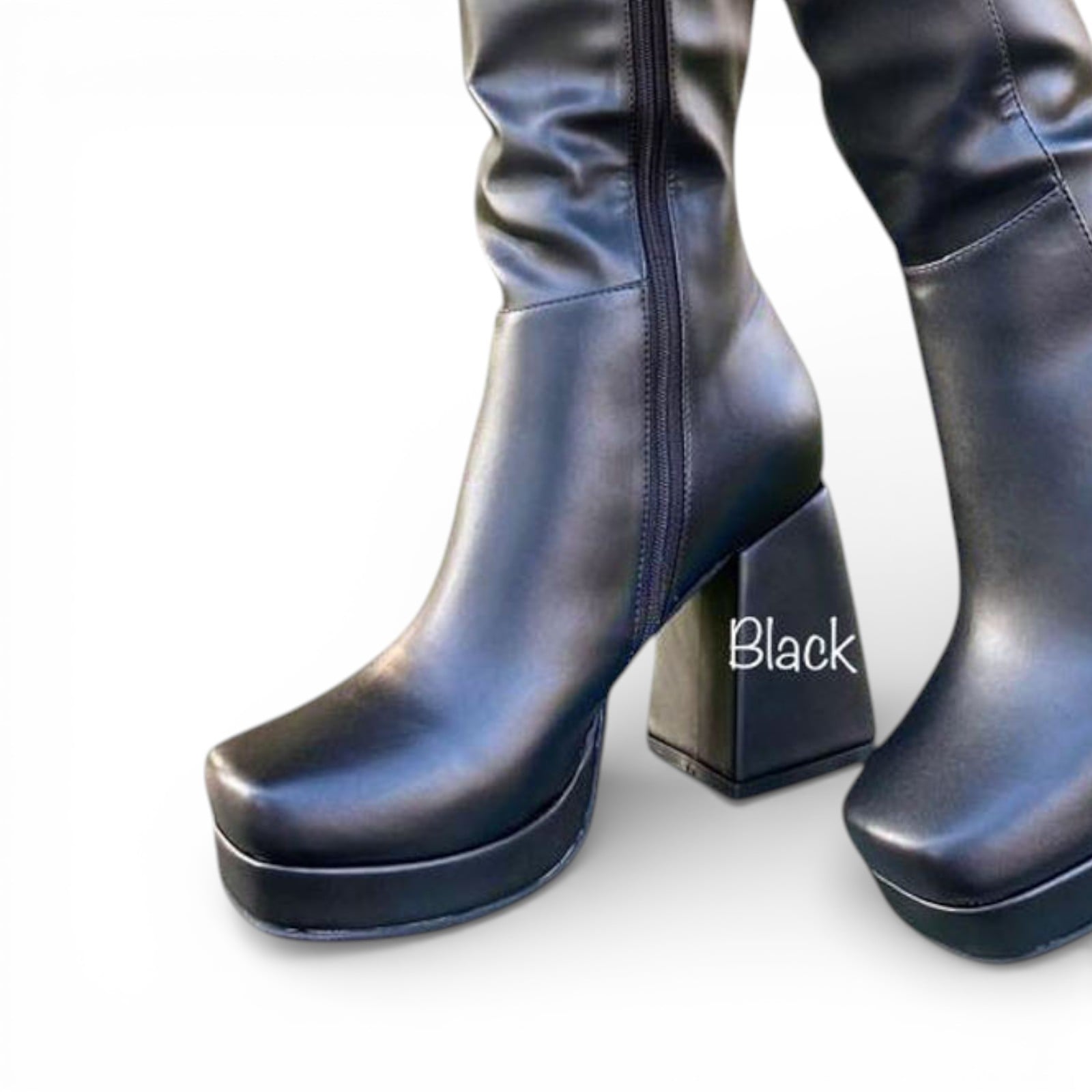 BOTA MUJER KIM ALTO 1299 - 85 TACO #7 COLOR NEGRO - 1