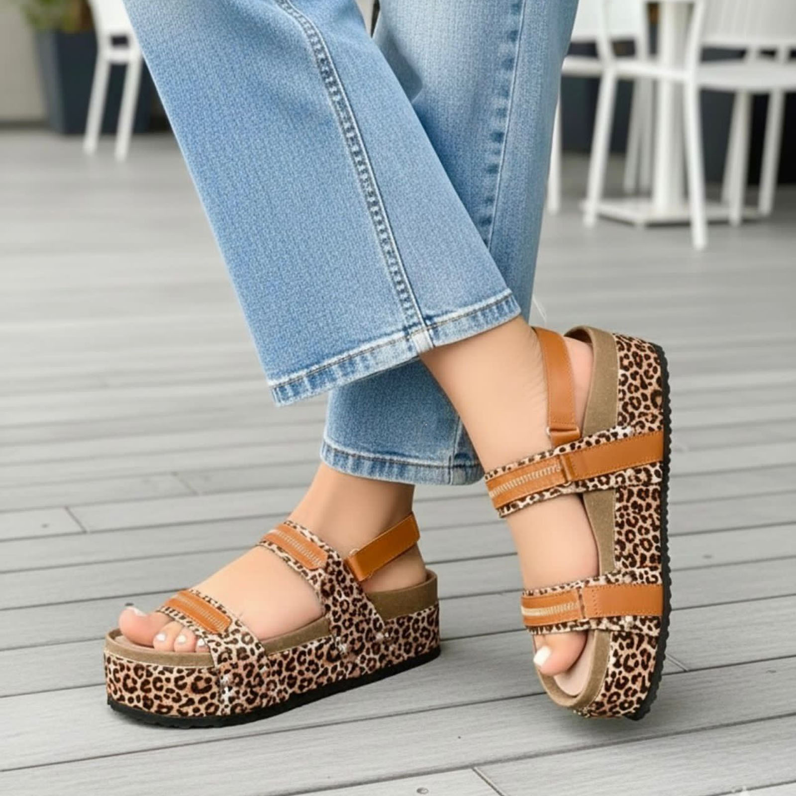 SANDALIA PLATAFORMA CIERRE 1062L-50 COLOR PRINT - 3