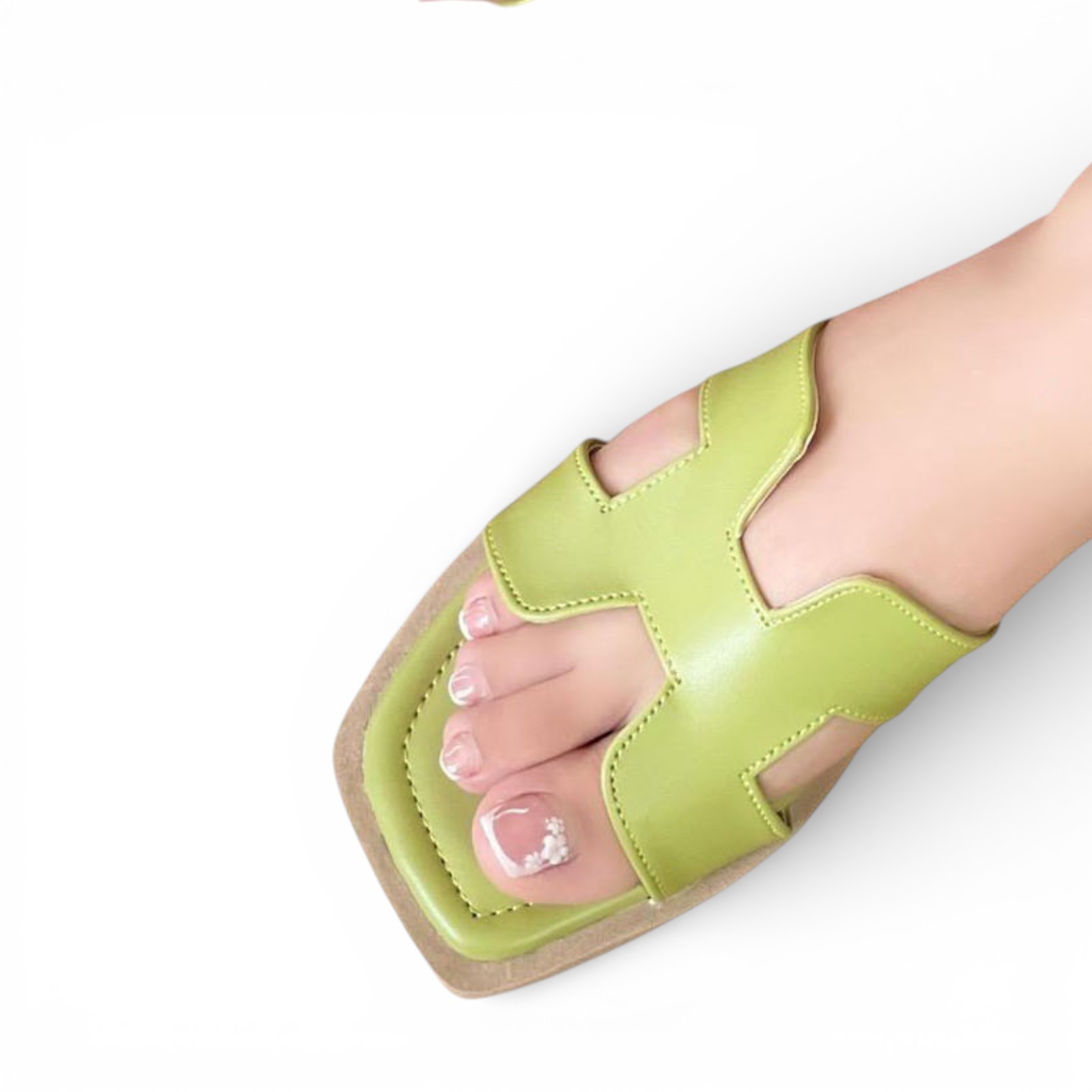 SANDALIA MUJER HH VERANO 1299 -35 COLOR VERDE OLIVO - 1