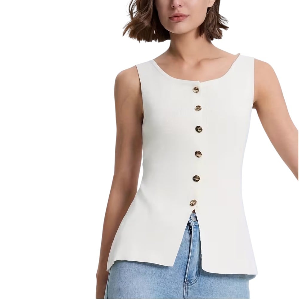 CHALECO MUJER 463G-20 ZHARA HILO COLOR PERLA - 1