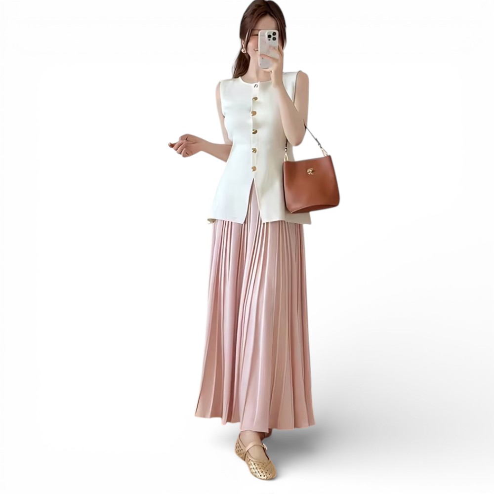 CHALECO MUJER 463G-20 ZHARA HILO COLOR PERLA - 4