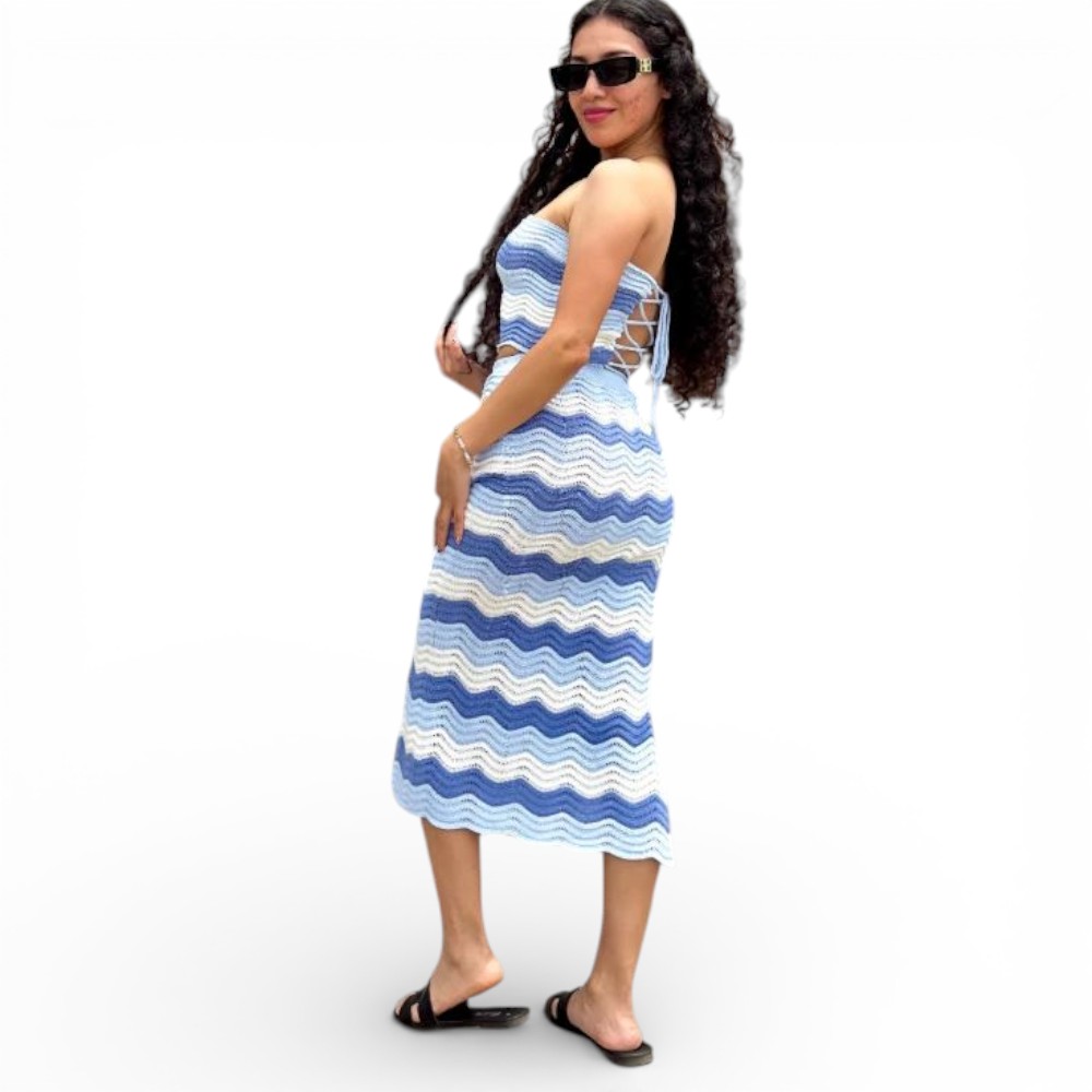 CONJUNTO ARUBA GREI 362G INT4-35 HILO TACTO ALGODON COLOR CELESTE - 5