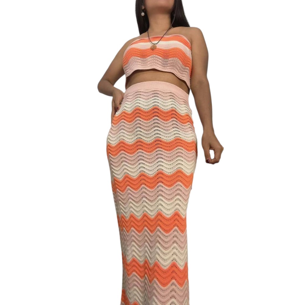 CONJUNTO ARUBA GREI 362G INT4-35 HILO TACTO ALGODON COLOR NARANJA - 3
