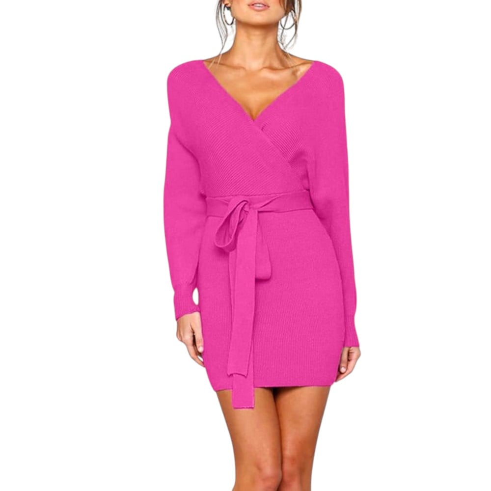 VESTIDO MURCIELAGO ML INCLUYE LAZO PARA AMARRAR TIC-22 COLOR FUCSIA - 1