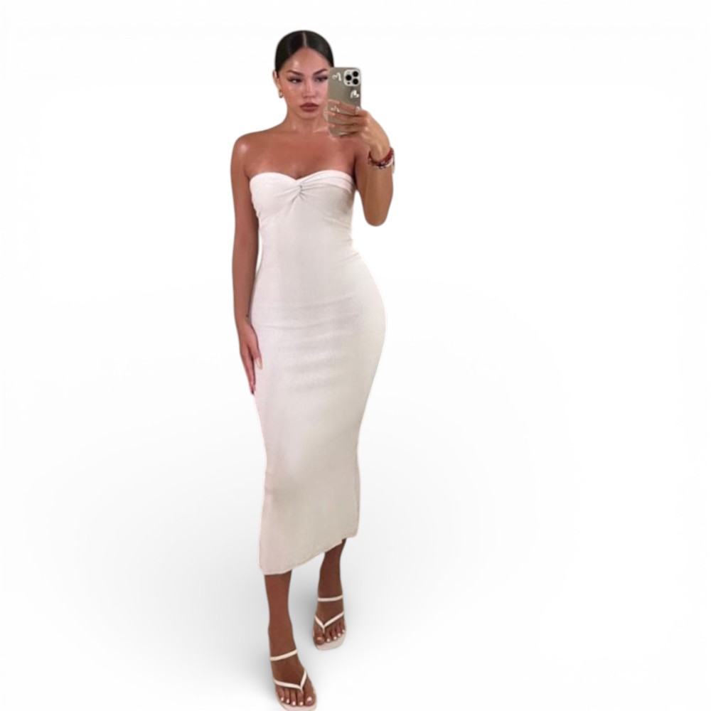 VESTIDO MUJER MOÑO EVO HILO G359-22 COLOR BLANCO - 1