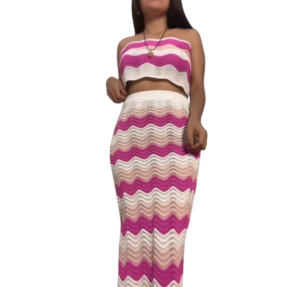 CONJUNTO ARUBA GREI 362G INT4-35 HILO TACTO ALGODON COLOR FUCSIA - 2