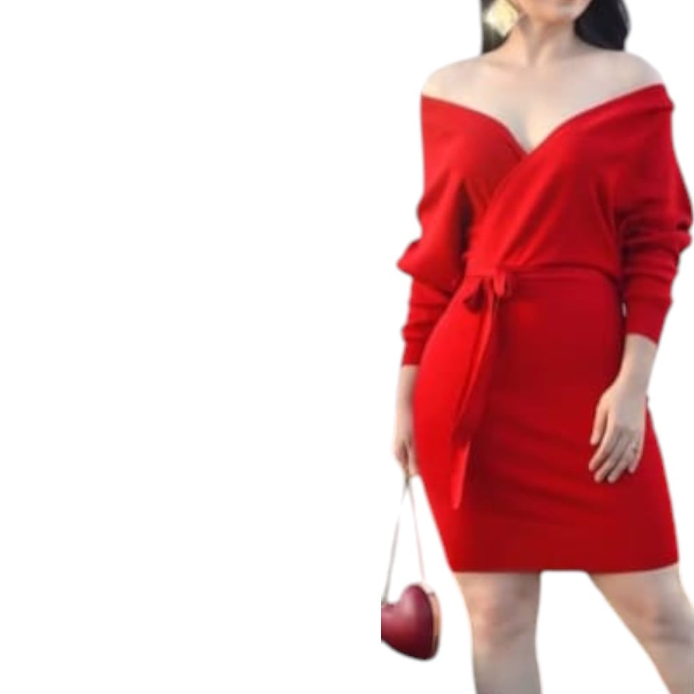 VESTIDO MURCIELAGO ML INCLUYE LAZO PARA AMARRAR TIC-22 COLOR ROJO - 4