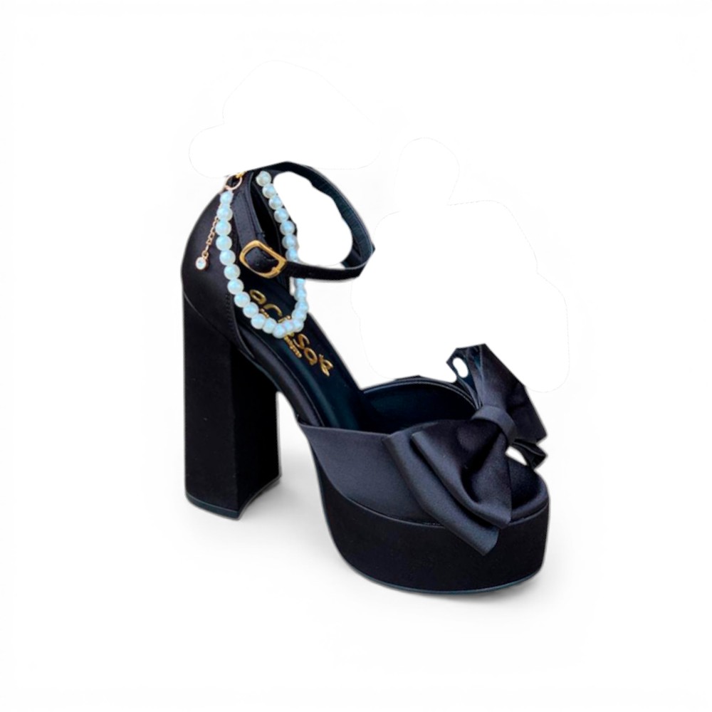 SANDALIA MUJER 2086L-85 DOBLE LAZO CON PULSERA X15 COLOR NEGRO - 1