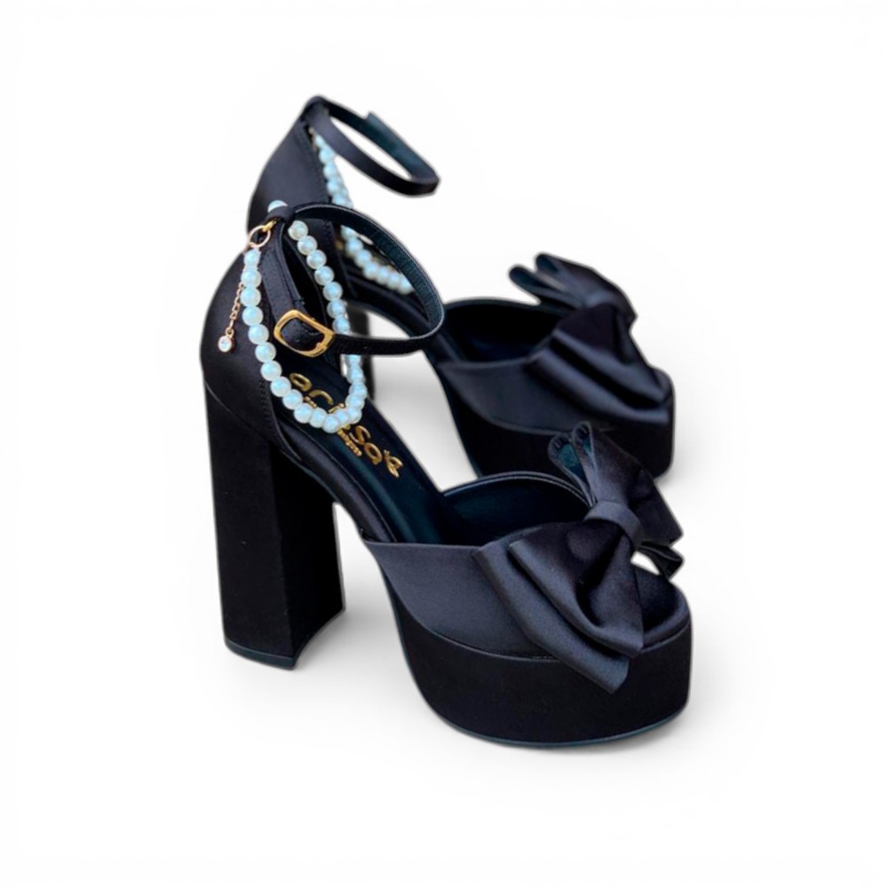 SANDALIA MUJER 2086L-85 DOBLE LAZO CON PULSERA X15 COLOR NEGRO - 2