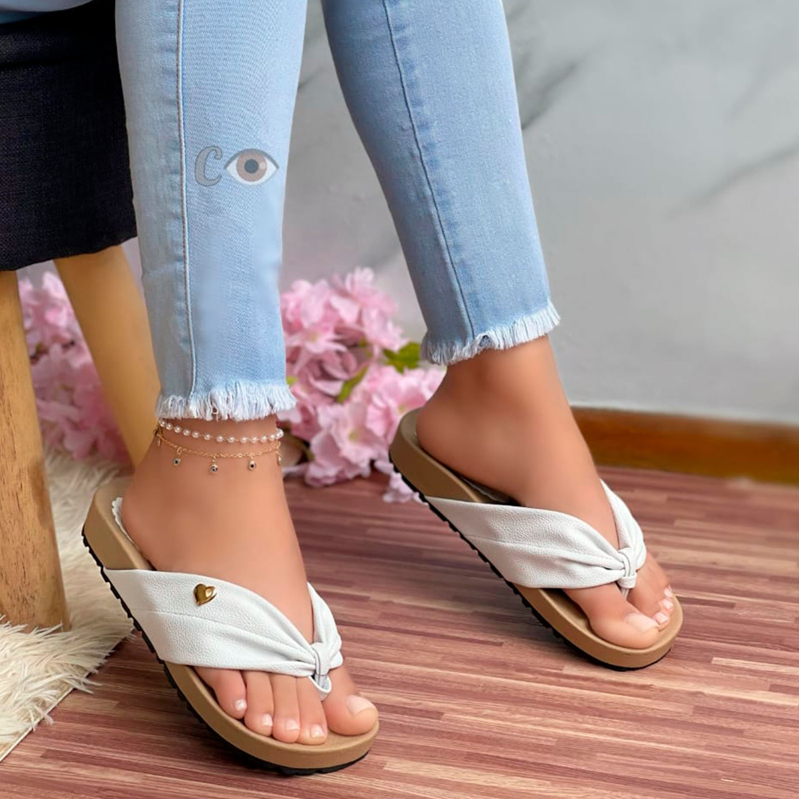 SANDALIA MUJER ABU ECOSHOP 2086L-35 COLOR PERLA - 3