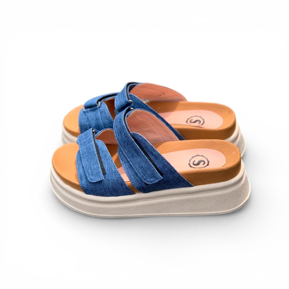 SANDALIA MUJER SUECO 2086L-48 ALTO X5 COLOR CELESTE - 3
