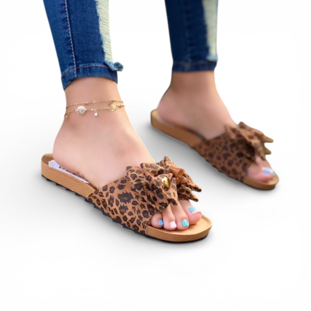 SANDALIA MUJER LAZO ECOSHO 2086L-35 COLOR GEPARDO - 2