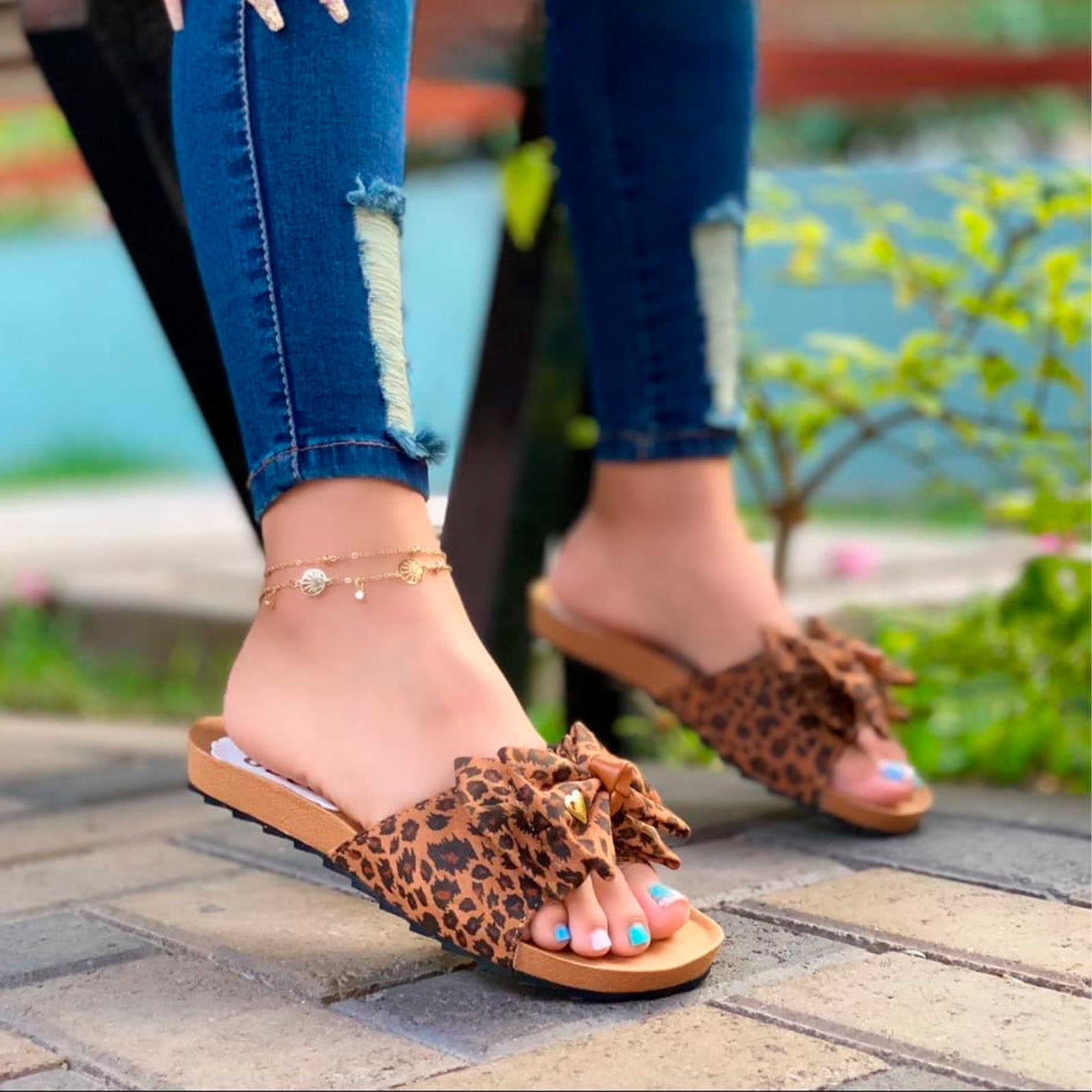 SANDALIA MUJER LAZO ECOSHO 2086L-35 COLOR GEPARDO - 3