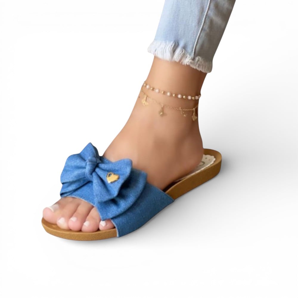 SANDALIA MUJER LAZO ECOSHO 2086L-35 COLOR CELESTE - 1