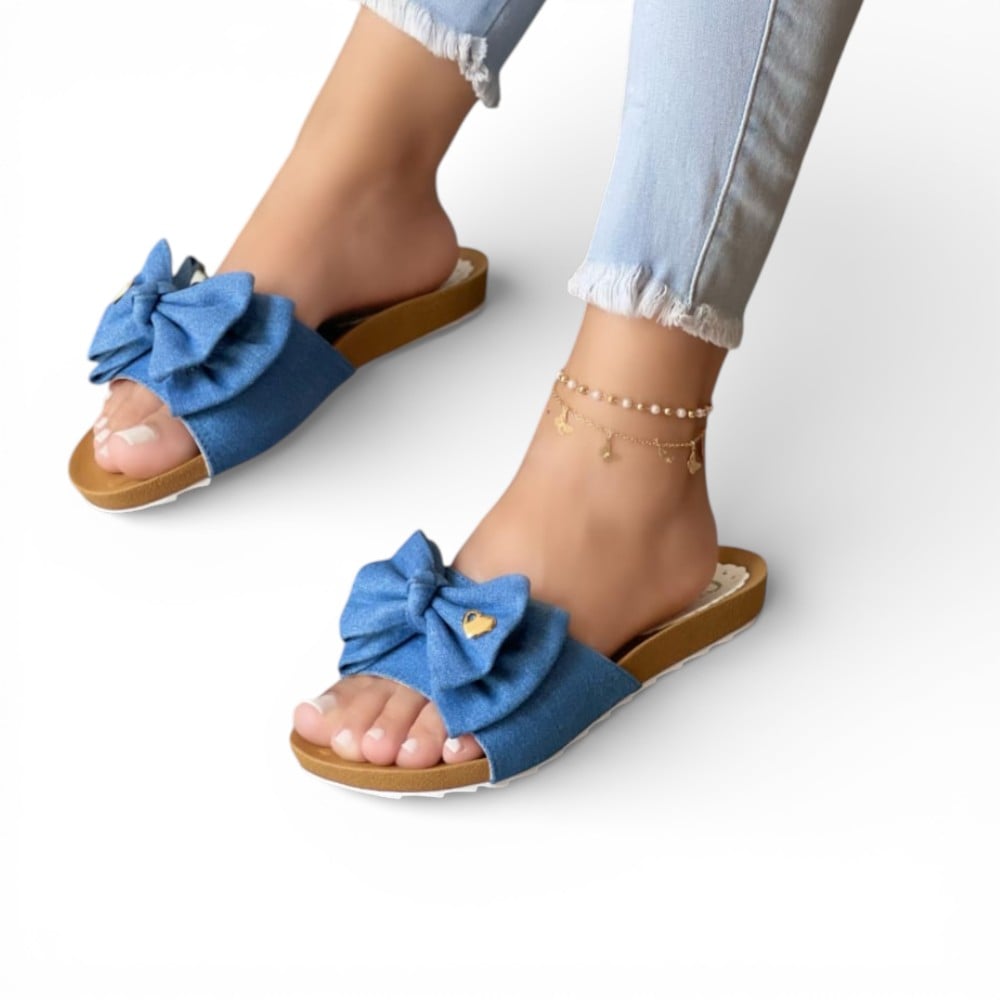 SANDALIA MUJER LAZO ECOSHO 2086L-35 COLOR CELESTE - 2