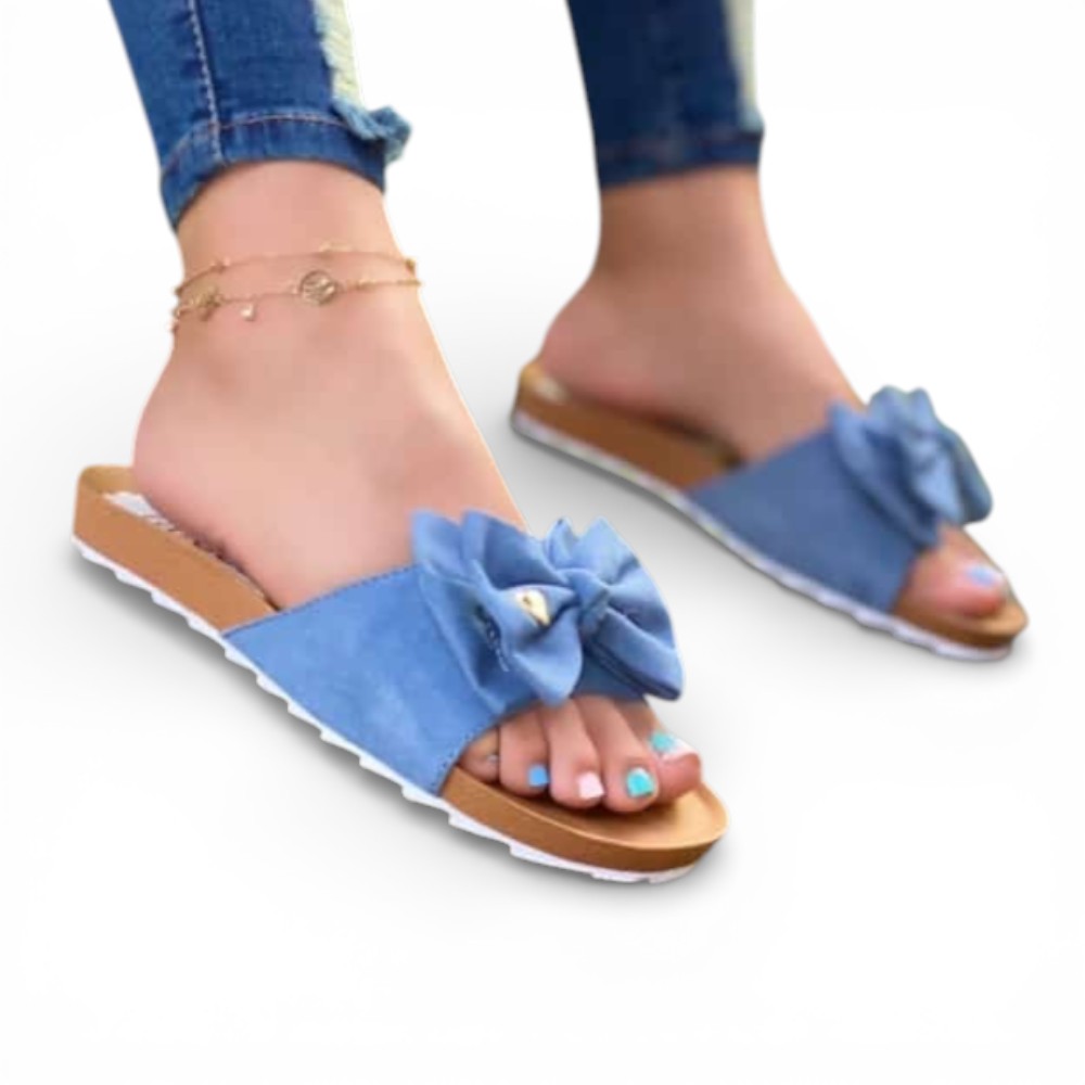 SANDALIA MUJER LAZO ECOSHO 2086L-35 COLOR CELESTE - 3