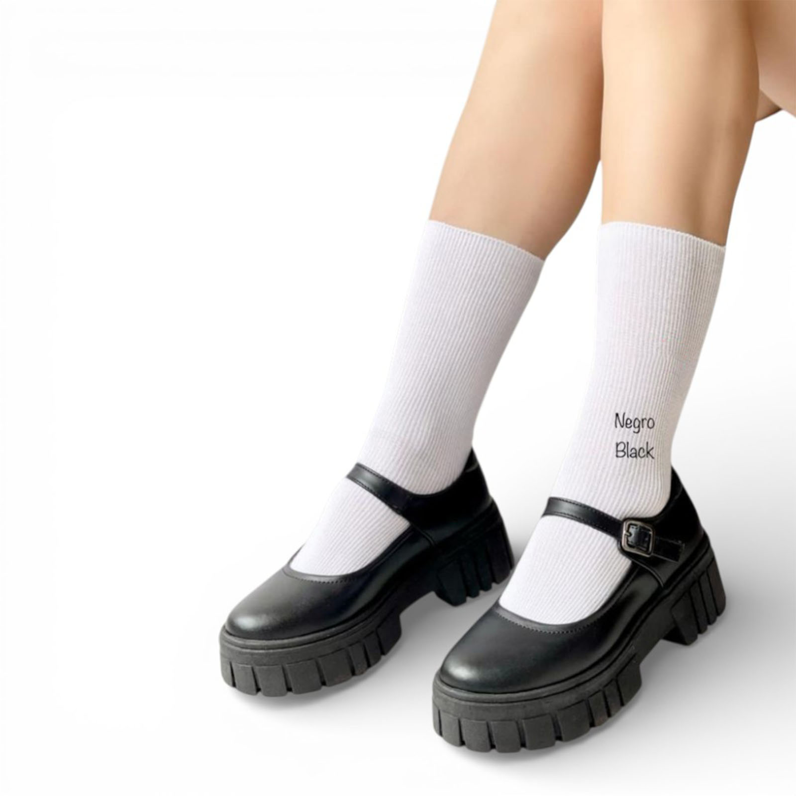 ZAPATO NIÑA ESCOLAR CONFORD GERRERAS TACO 4 12995C-55 COLOR NEGRO - 1