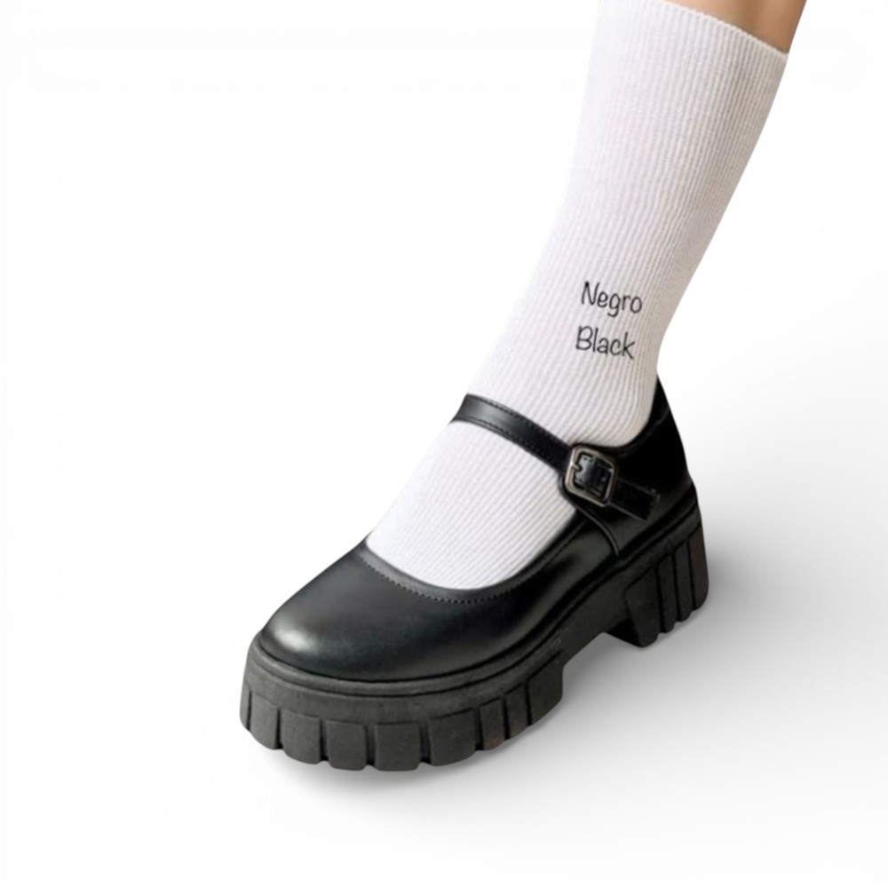 ZAPATO NIÑA ESCOLAR CONFORD GERRERAS TACO 4 12995C-55 COLOR NEGRO - 2