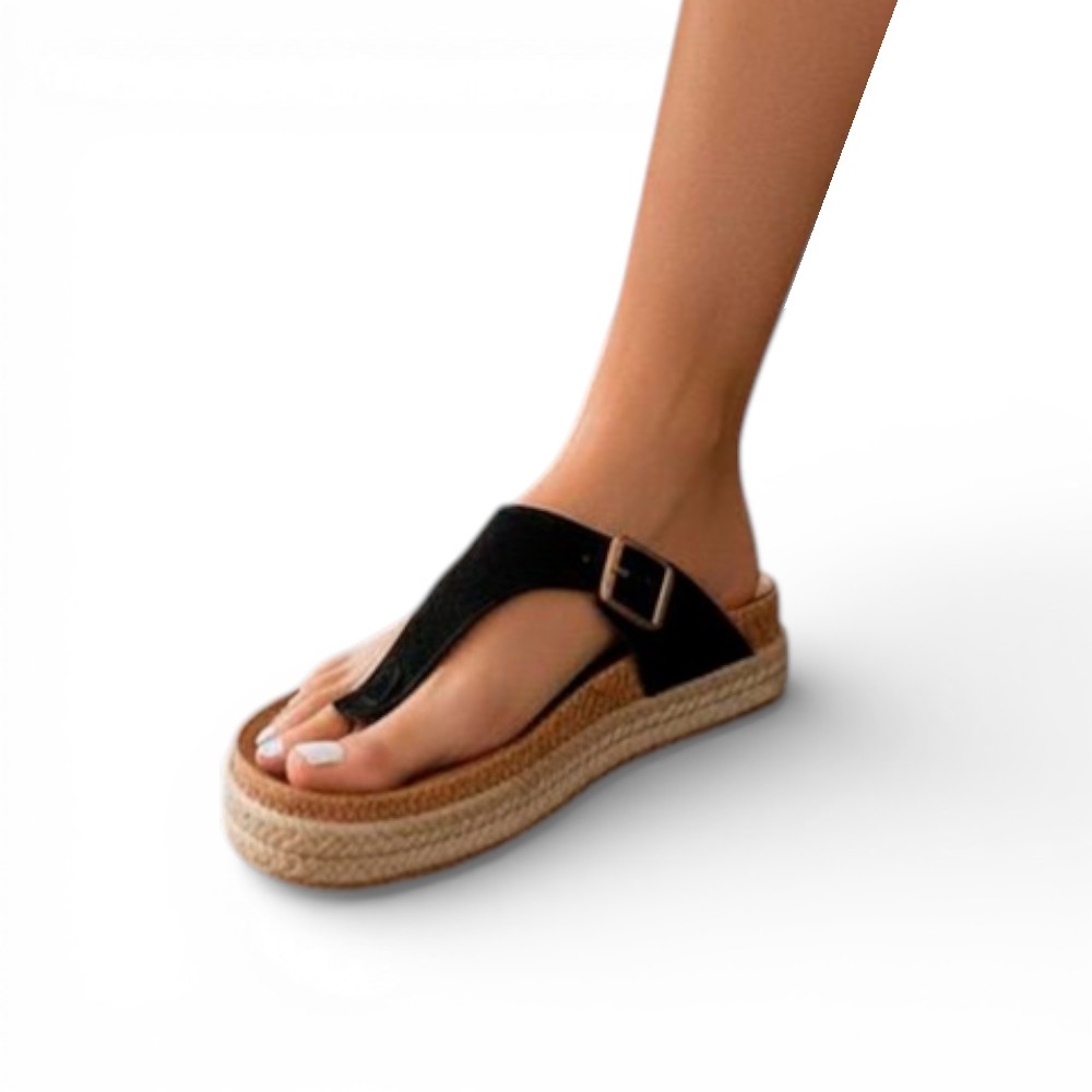 SANDALIA MUJER SUECO ITALIAN 2086L-48 ALTO X3 COLOR NEGRO - 1