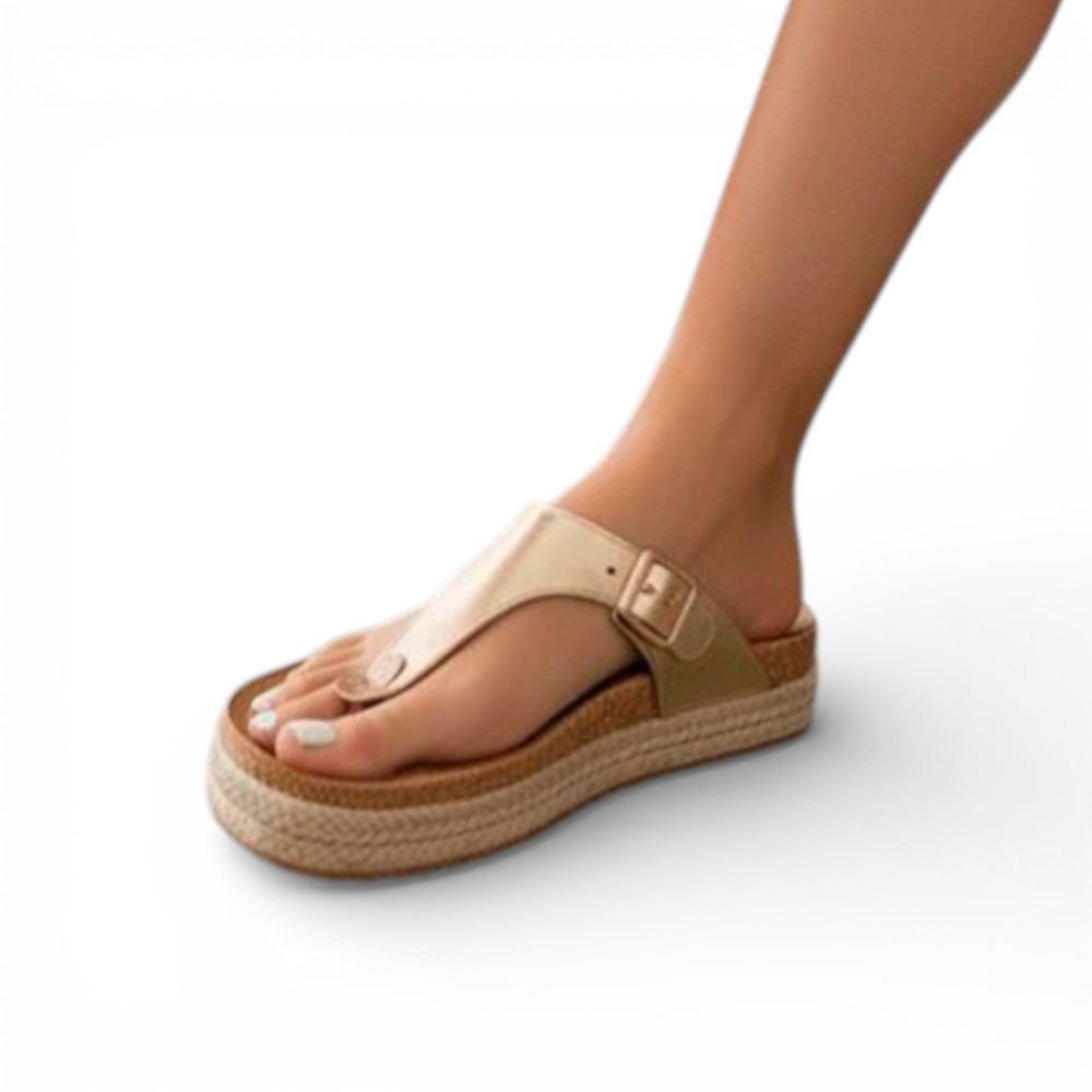 SANDALIA MUJER SUECO ITALIAN 2086L-48 ALTO X3 COLOR BEIGE - 1