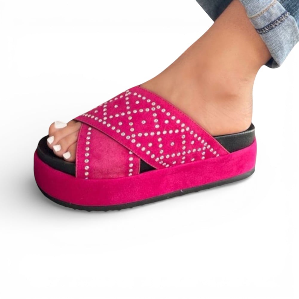 SANDALIA MUJER TIRA 2086L-75 TACO X12 COLOR PERLA - 1