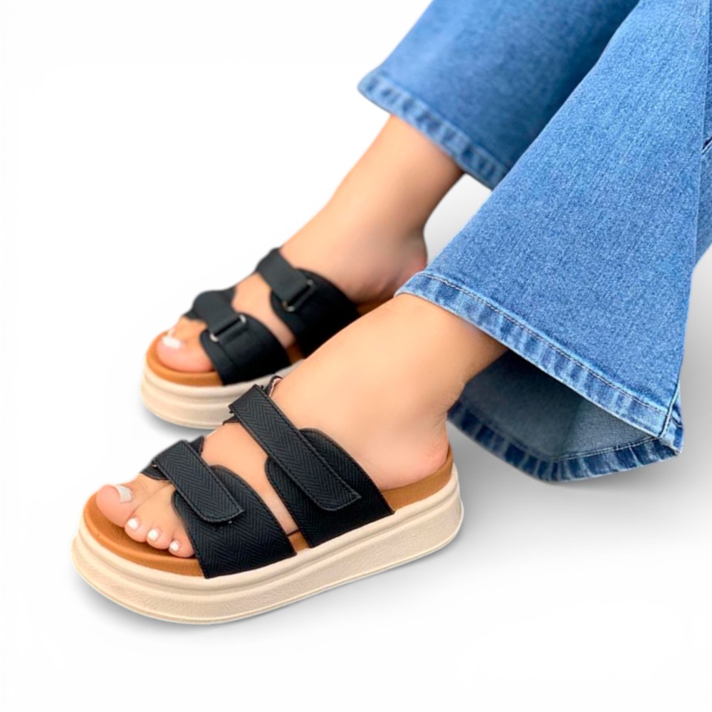 SANDALIA MUJER SUECO 2086L-48 ALTO X5 COLOR NEGRO - 4