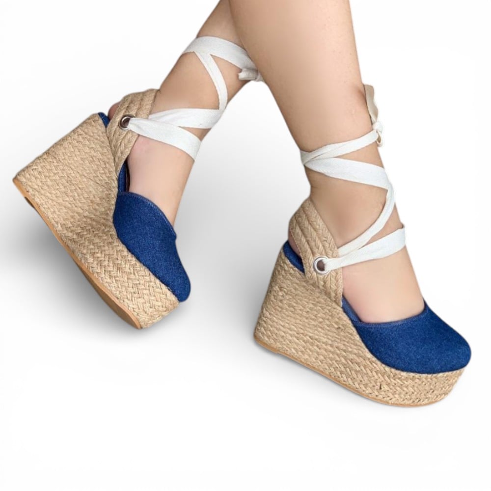 SANDALIA MUJER 2086L-65 TIJERAS TACO X5 COLOR PERLA - 1