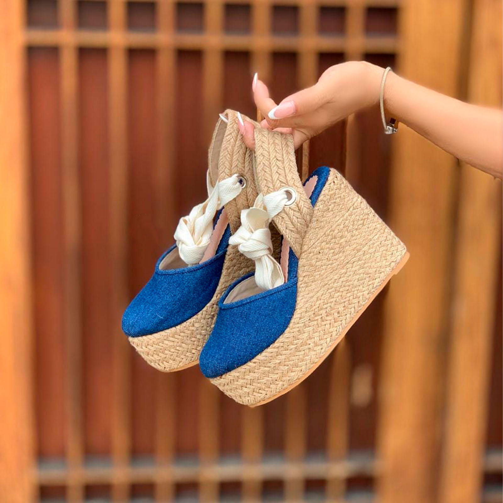SANDALIA MUJER 2086L-65 TIJERAS TACO X5 COLOR PERLA - 4