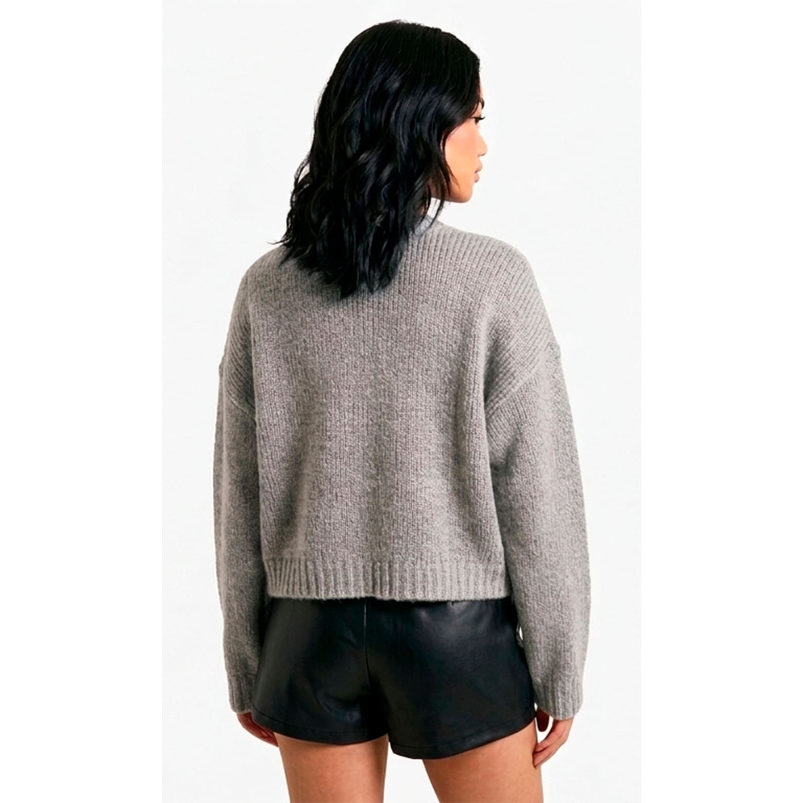 CARDIGAN MUJER CASUAL BOTONES MLARGA HILO DE ALGODON 359G-30 COLOR GRIS CLARO - 2